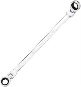 img 3 attached to 72-Tooth Flex-Head Double Box End Ratcheting Wrench Set - Chrome Vanadium Steel With Extra Long Metric Sizes 17Mm And 19Mm By BULLTOOLS