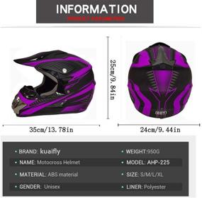 img 1 attached to 🏍️ Premium DOT Certified Motorcycle Helmet for Men and Women - ATV, MX, and Powersports Helmet for All Seasons