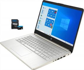 img 4 attached to 💻 HP Laptop 14" HD Screen Intel Celeron N4020 Processor 4GB DDR4 Memory 64GB eMMC Webcam WiFi Bluetooth 1 Year Microsoft 365 Windows 10 Home KKE 64GB Micro SD Card Pale Gold - Full Specs & Features