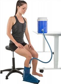 img 1 attached to Effective Ankle Cold Therapy With Aircast Cryo/Cuff: Gravity-Fed Cooler And One-Size-Fits-Most Design