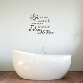 img 1 attached to Transform Your Walls With Inspiring Quotes: Get The 'Learning To Dance In The Rain' Vinyl Decal Today!