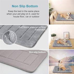 img 3 attached to Optimized Pet Mattress: Non-Slip Cushioned Dog Beds for Small, Medium, Large Crates - Washable Pad Mat Ideal for Cats and Dogs to Sleep Comfortably