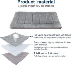 img 2 attached to Optimized Pet Mattress: Non-Slip Cushioned Dog Beds for Small, Medium, Large Crates - Washable Pad Mat Ideal for Cats and Dogs to Sleep Comfortably