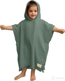 img 4 attached to 🌿 Willow + Sim Lily Pad Hooded Towel for Kids and Toddlers: Oversized Poncho Toddler Towel with Pockets, Fast-Drying Bath Towel, Perfect for Boys and Girls Ages 18 Months - 3 Years