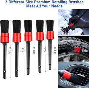 img 3 attached to 🚗 Jaronx 16PCS Car Detailing Brush Kit: Ultimate Auto Detailing Brushes Set with Drill Brush, Wash Mitt, Towels, and Polishing Pads