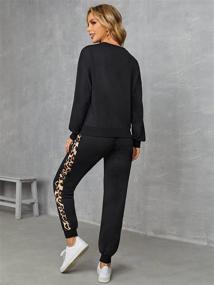 img 3 attached to 🐆 Floerns Women's Leopard Sweatshirt Outfits - Jumpsuits, Rompers & Overalls for Women's Clothing