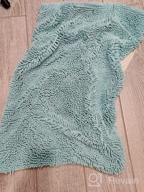 img 1 attached to H.VERSAILTEX Aqua Foam Luxury Chenille Bathroom Rug Mat Extra Soft And Absorbent Microfiber Shaggy Non Slip Quick Dry Washable Bath Mat, 17 X 24 Inches review by Dawn Webster