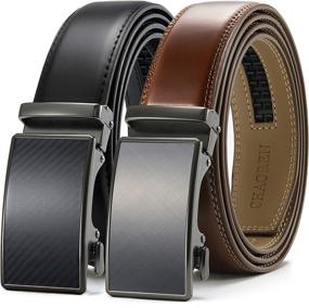 img 4 attached to Ratchet Click Packs Sliding Buckle Men's Accessories ~ Belts