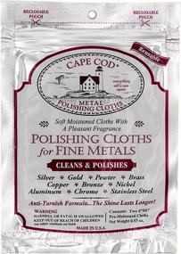 img 1 attached to Cape Cod Metal Polishing Cloths Foil Pouch 0.53oz - Effective Cleaning for a Shiny Finish!