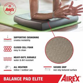 img 1 attached to Улучшите свой баланс и подвижность с помощью AIREX Balance Pad - премиум-тренажера стабильности для фитнеса, физиотерапии и реабилитации
