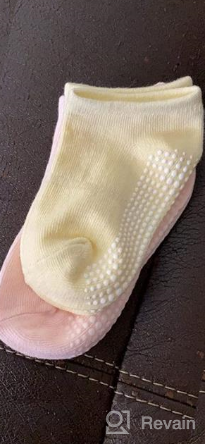 img 1 attached to Keep Your Little Movers Safe: CozyWay Non Slip Toddler Ankle Socks For Girls And Boys | 12/14/15 Pairs Available review by Robert Cooper