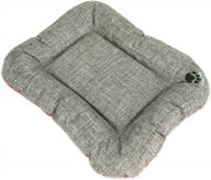 get your big pooch comfy: sussexhome водонепроницаемая подушка для собак для больших собак - прочная моющаяся кровать (серая) логотип