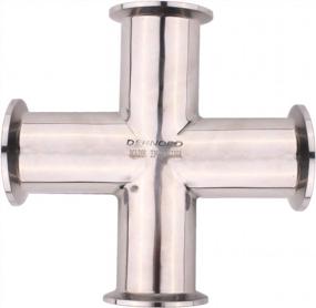 img 1 attached to Stainless Steel 304 1.5" Tri-Clamp Sanitary Fitting 4-Way Cross Clamp With 38Mm Pipe OD By DERNORD