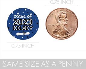 img 2 attached to Graduation Party Favor Stickers - Class Of 2023 - 180 Labels (Blue) Personalized Decorations