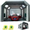 professional inflatable paint booth 23x20x14.5ft w/ 2 blowers, air filter system - portable for car painting garage tent logo