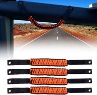 обновите интерьер ford bronco 2021-2022 гг. с помощью поручней премиум-класса из паракорда - оранжевые (4 шт.) логотип