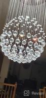img 1 attached to Saint Mossi Chandelier Modern K9 Crystal Raindrop Chandelier Lighting Flush Mount LED Ceiling Light Fixture Pendant Lamp For Dining Room Bathroom Bedroom Livingroom 6 GU10 LED Bulbs Required H32 X D18 review by Mark Callaham