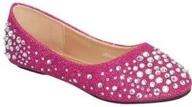 link forever girls: sparkling rhinestone studded slip on ballet flats logo