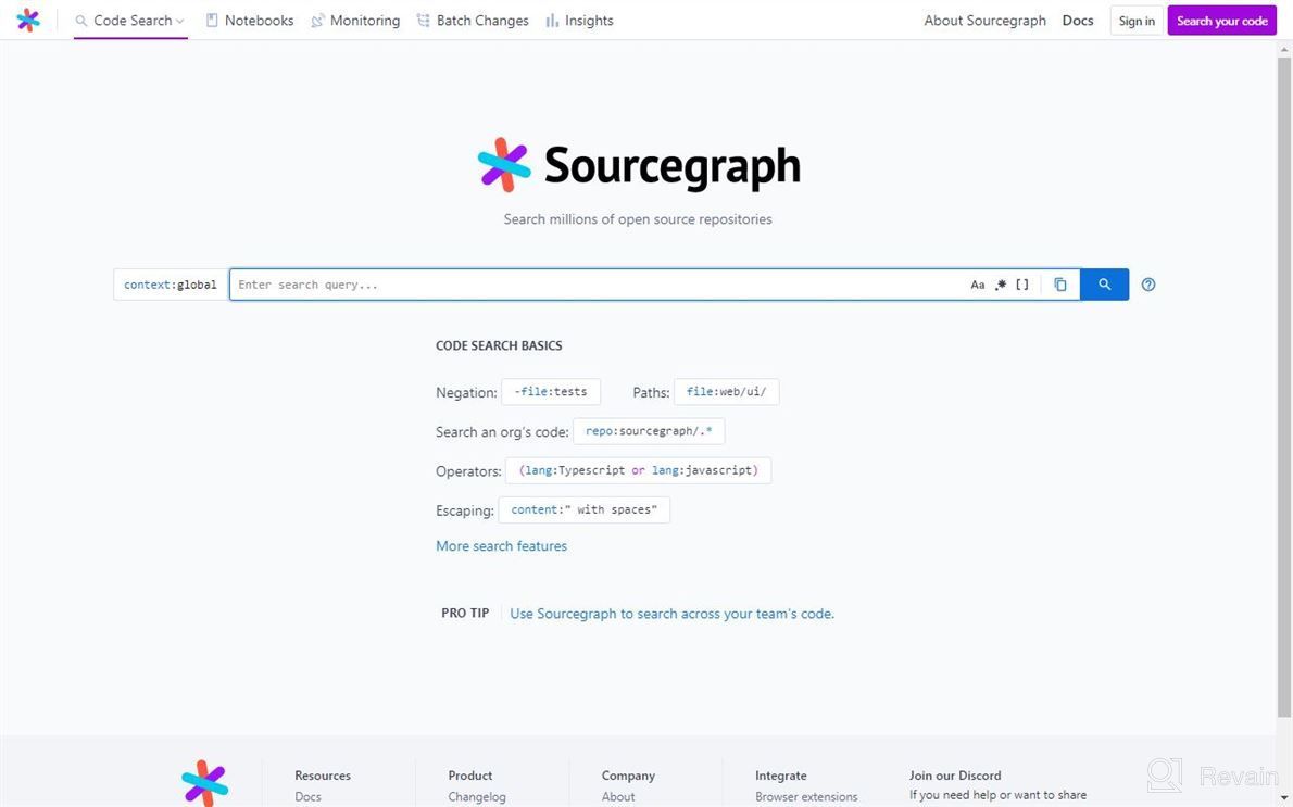 img 1 attached to Sourcegraph review by Pete Brown