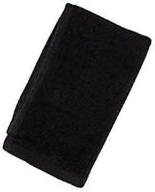 🖤 premium black fingertip towels - set of 4 | 100% cotton | terry-velour | 11" x 18" | soft & absorbent logo