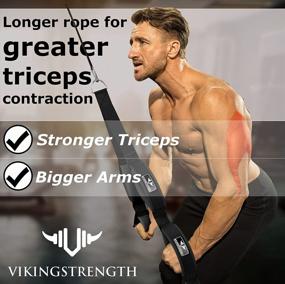img 1 attached to Maximize Your Triceps Workout With VIKINGSTRENGTH Tricep Rope - Innovative Design, Anti-Slip Material And Workout App Included