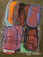 img 1 attached to Anti-Slip Child Crew Socks - 12 🧦 Pairs of Ankle Grip Socks for Boys and Girls review by Mark Hayes