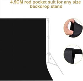img 1 attached to Professional Quality UTEBIT 10X12Ft Black Photo Backdrop Cloth For Studio-Quality Photography And Video Content On YouTube