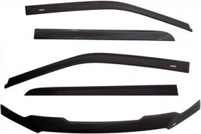 img 4 attached to Matte Black Auto Ventshade AVS Ventvisor Rain Guards & Bug Shield Combo Kit - Fits 2012-2015 Toyota Tacoma Double Cab (56048065)