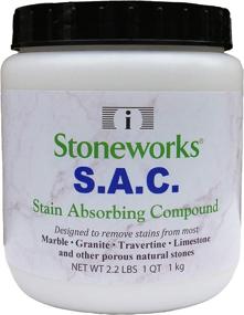 img 3 attached to 📦 SAC Poultice Powder (2.2 Lb): Effective Organic Stain Remover for Marble, Granite, Travertine, Limestone & More