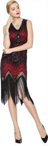 img 4 attached to Vintage Sequin And Fringe Party Dress For Women: Art Deco Gatsby Flapper Style Of The 1920S