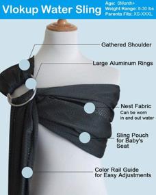 img 3 attached to Lightweight Mesh Baby Sling Carrier - Perfect For Summer, Swimming & Beach Activities | Great For Dad Too!