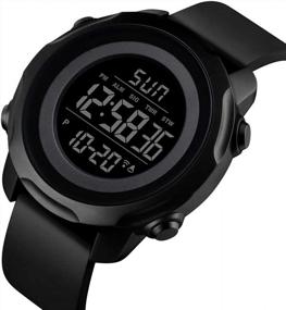 img 2 attached to Waterproof Digital Sports Watch For Men With Stopwatch, Alarm, And LED Backlight - Ideal For Military Use - CKE Brand