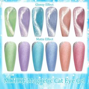 img 1 attached to Get Perfect Cat Eye Nails With MIZHSE Cat Eye Gel Polish Set And Magnetic Stick - Long Lasting And Soak Off Formula - 6 Unique Colors Available