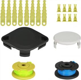 img 4 attached to THTEN ACFHRL2 Polycarbonate Bladed And Trimmer Head, AC80RL3 AC14RL3A Trimmer Spool Line & AC14HCA Spool Cap Compatible With Ryobi 18-Volt, 24-Volt & 40-Volt Trimmer (20 Pack)