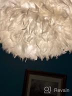 img 1 attached to White Feather Lamp Shade 11.8" Diameter For Ceiling Pendant Light, Table & Floor Lamps - Living Room, Bedroom, Wedding Decor review by Tyler Cash