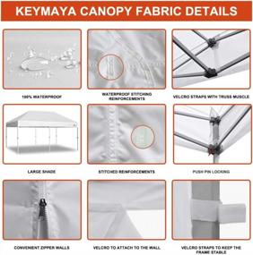 img 3 attached to Offering Unmatched Protection: KEYMAYA 10X20 Commercial Ez Pop Up Canopy Tent With Bonus Heavy Duty Weight Bag!