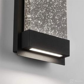 img 1 attached to 🌙 Artika GB390L-HDBL Essence Bubble Glow Box LED Porch Sconce Cylinder: 6" Modern Wall Mount Weather Resistant Outdoor Light in Black - Enhancing Your Outdoor Space