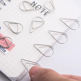 img 1 attached to VENCINK 300 Silver Drop-Shaped Cute Paper Clips - Perfect For Organizing Your Paper Documents!