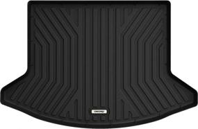 img 4 attached to 🔥 OEDRO Cargo Trunk Liner Floor Mat for Mazda CX-5 2017-2021 - Black TPE All Weather Guard Cargo Mats: Enhance Your CX-5's Cargo Protection and Style