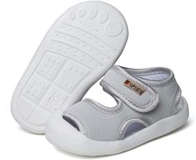 img 1 attached to 👟 Breathable Open Toe Athletic Sandals for Toddler Boys - Outdoor Footwear