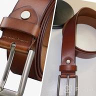 img 1 attached to Classic Men's Belt Accessories: Bullko 👔 Genuine Leather Belts for 34-36 Inch Waist review by Ben Swett
