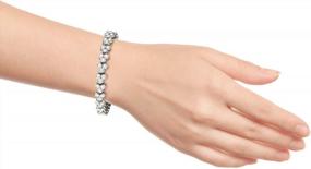 img 1 attached to Sparkling 14K White Gold Moissanite Tennis Bracelet By Charles & Colvard - 2.41Cttw DEW