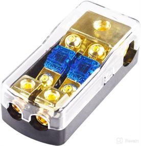 img 4 attached to 🔌 High-Performance Mini-ANL Fuse Holder: 60 Amp 12V Auto Distribution Block for HiFi Systems - Supports 0 2 4 Gauge, Provides 2-Way Fuse Protection with 4/8 Gauge Output