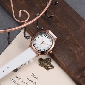 img 2 attached to ⌚ Top Plaza Stylish Women's Leather Numerals Wrist Watches: A Fashionable Timepiece