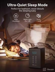 img 2 attached to 🌿 Elechomes SH8820 Large Room Bedroom Plants Humidifier, Warm and Cool Mist, 5.5L Top Fill Vaporizer with Remote Control, Ultra Quiet, LED Display, Humidity Sensor, Auto Shut-off - Black