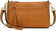 kattee small genuine soft leather crossbody handbags for women wallet shoulder bag clutch wristlet purse logo