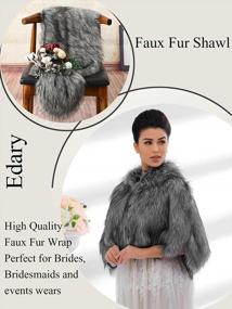 img 3 attached to Stay Warm And Stylish At Your Wedding With Edary'S Faux Fur Shawls And Wraps
