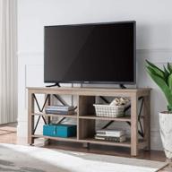 подставка под телевизор из серого дуба: прямоугольная конструкция sawyer для телевизоров до 55 дюймов логотип