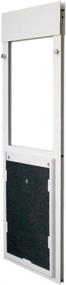 img 2 attached to 🐉 Dragon Window Pet Door: Double Flap, White Frame, Medium Flap - Ideal for Pets up to 15" Tall, for Window Heights 34"-37" - Includes Locking Cover, Energy Efficient, Sturdy, and Affordable