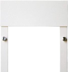 img 1 attached to 🐉 Dragon Window Pet Door: Double Flap, White Frame, Medium Flap - Ideal for Pets up to 15" Tall, for Window Heights 34"-37" - Includes Locking Cover, Energy Efficient, Sturdy, and Affordable